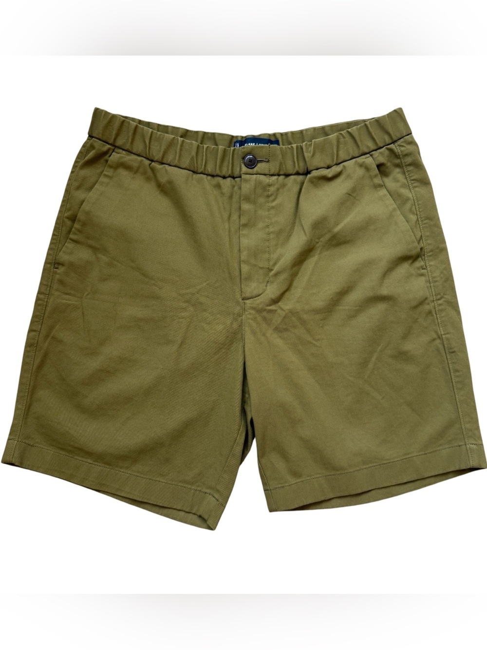 Everlane Uniform Olive Green Elastic Waist Chino Shorts Minimalist Mens L Golf